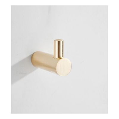 Handdoek haak Academy | Wandmontage | 2 cm | Enkel haaks | Geborsteld messing - mat goud