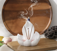 Lotus Wierookbrander Wit - Wierook - Spiritueelboek.nl