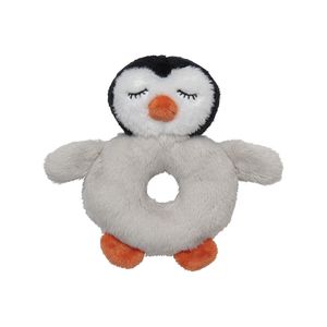 Dieren knuffel baby rammelaar pinguin 10 x 15 cm   -