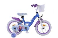 Disney frozen 2 kinderfiets meisjes 14 inch blauw/paars twee handremmen