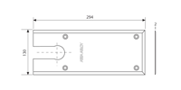 ASSA ABLOY AC269 Afdekplaat (AC269) RVS geborsteld voor DC475 serie vloerveren. - A000308397
