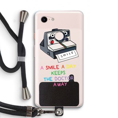 Smile: Pixel 3 XL Transparant Hoesje met koord
