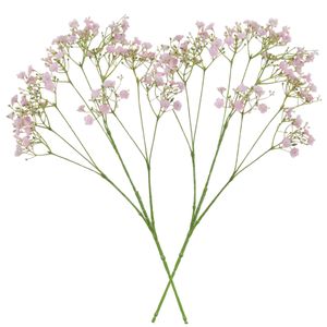 3x stuks kunstbloemen Gipskruid/Gypsophila takken roze 70 cm