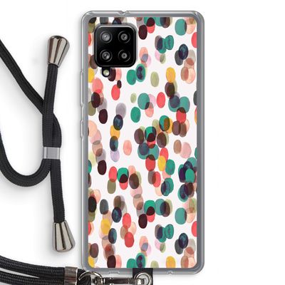 Tropical Dots: Samsung Galaxy A42 5G Transparant Hoesje met koord