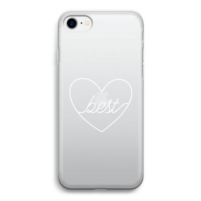 Best heart pastel: iPhone SE 2020 Transparant Hoesje
