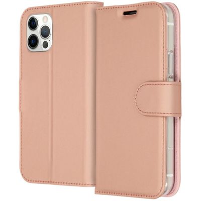 AccezzWallet Case voor Apple iPhone 12 (Pro) Telefoonhoesje Roze