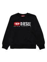 Diesel Kids sweat en coton à effet usé - Noir