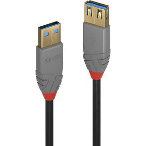 LINDY USB-kabel USB 3.2 Gen1 (USB 3.0 / USB 3.1 Gen1) USB-A stekker, USB-A bus 2.00 m Zwart 36762