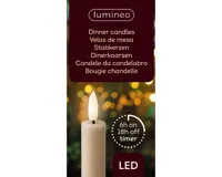 Lumineo LED dinerkaars 2x24cm licht grijs/warm wit 2st