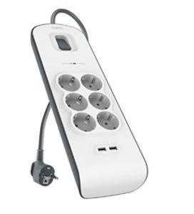 Belkin Surge Protector 6 outlet 2 meter 2x usb