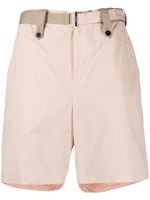 sacai bermuda à taille ceinturée - Rose