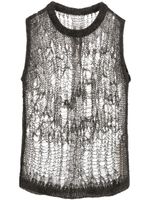 Rick Owens Spider open-knit tank top - Gris