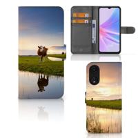 OPPO A78 5G | A58 5G | Telefoonhoesje | Met pasjeshouder | Koe