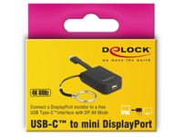 DeLOCK 63939 video kabel adapter 0,03 m USB Type-C mini DisplayPort Zwart - thumbnail