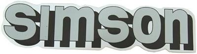 MZA Simson" decoratie lettering simson white/silver for tank