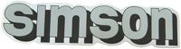 MZA Simson" decoratie lettering simson white/silver for tank