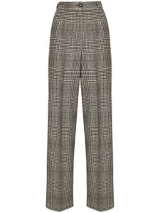 Dolce & Gabbana pantalon évasé à carreaux - Gris