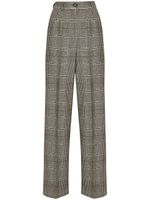 Dolce & Gabbana pantalon évasé à carreaux - Gris