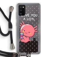 Love You A Lotl: Samsung Galaxy A41 Transparant Hoesje met koord