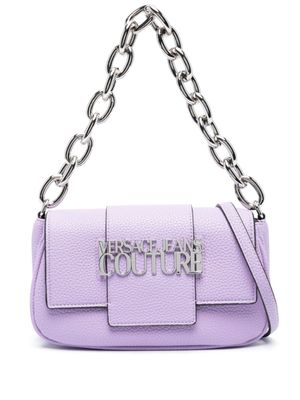 Versace Jeans Couture sac porté épaule à plaque logo - Violet