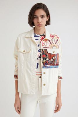 Oversized spijkerjack - WHITE - L