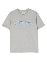 Woolrich Kids t-shirt en coton biologique à logo imprimé - Gris