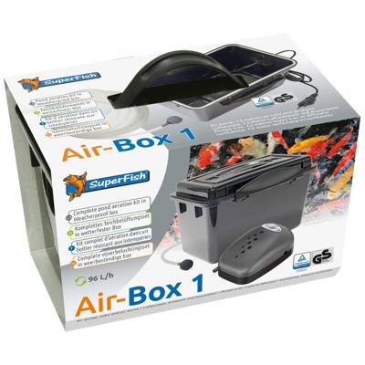 Superfish Air-Box Nr.1 Luchtpomp voor Vijvers - Met IJsvrij Functie, Luchtslang & Luchtsteen