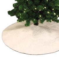 kerstboomrok - wit - 100 cm - vilt - rond - glinsterend sneeuwvlokkentapijt kerstboomrok - wit - 100 cm - vilt - rond - glinsterend sneeuwvlokkentapijt