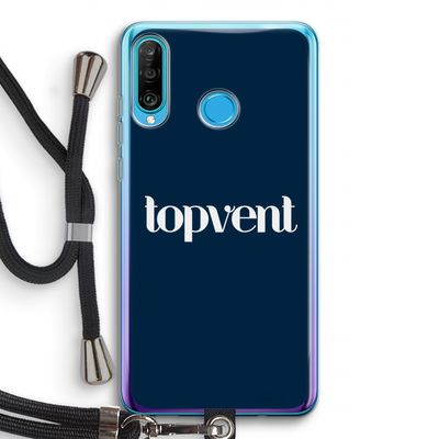 Topvent Navy: Huawei P30 Lite Transparant Hoesje met koord