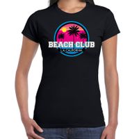 Beach club zomer t-shirt / shirt Beach club L.A. California zwart voor dames