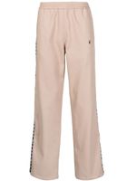 Off-White pantalon de jogging à bandes monogrammées - Marron