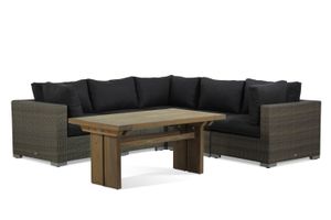 Garden Collections Toronto/Brighton 140 cm hoek loungeset 6-delig