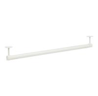 Witte garderobestang Ø25 mm - dichte afstandsteunen - per meter