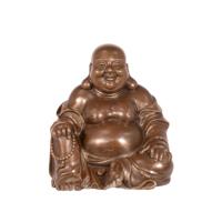 A BRONZE SCULPTURE OF HOTEI THE LAUGHING BUDDHA