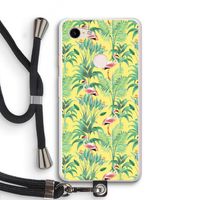 Flamingo party: Pixel 3 XL Transparant Hoesje met koord