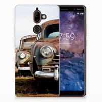 Nokia 7 Plus | Siliconen hoesje | met foto Vintage Auto