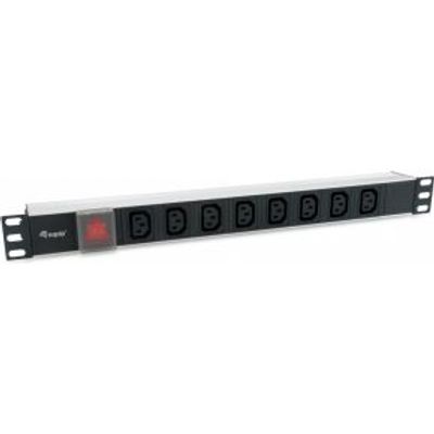 Equip 333310 energiedistributie 1U Zwart 8 AC-uitgang(en)