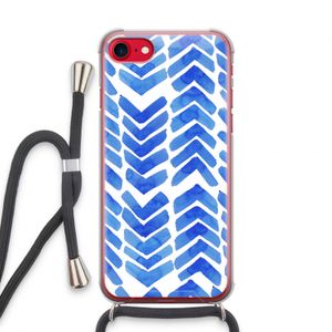 Blauwe pijlen: iPhone SE 2020 Transparant Hoesje met koord