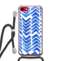 Blauwe pijlen: iPhone SE 2020 Transparant Hoesje met koord