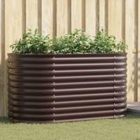 Verhoogde plantenbak Bruin 160 x 80 x 81 cm Staal