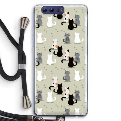 Katten: Honor 9 Transparant Hoesje met koord