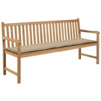 VidaXL Tuinbankkussen 180x50x3 cm oxford stof beige