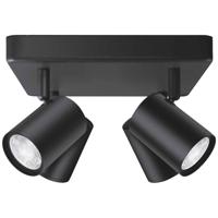 WiZ 8719514554573 IMAGEO WiZ Spots 4x5W B 22-65K RGB SQ LED-plafondlamp 20 W Zwart