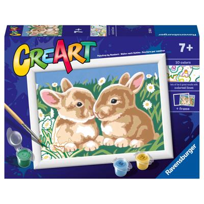 Ravensburger CreArt Schilderen op nummer pluizige konijntjes