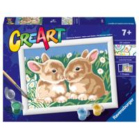 Ravensburger CreArt Schilderen op nummer pluizige konijntjes