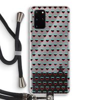 Hartjes: Samsung Galaxy S20 Plus Transparant Hoesje met koord