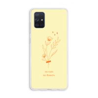 No rain no flowers: Galaxy A71 Transparant Hoesje