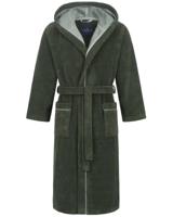 Morgenstern Morgenstern Daniel badjas met capuchon Groen/Olijfgroen S
