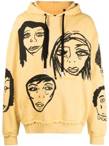 Haculla hoodie imprimé They're Watching - Jaune