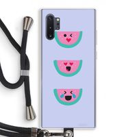 Smiley watermeloen: Samsung Galaxy Note 10 Plus Transparant Hoesje met koord